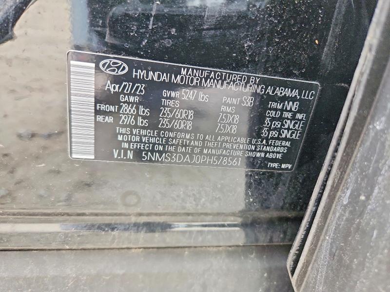 Продаж на аукціоні авто 2023 Hyundai Santa Fe, vin: 5NMS3DAJ0PH578561, номер лоту: 52873256