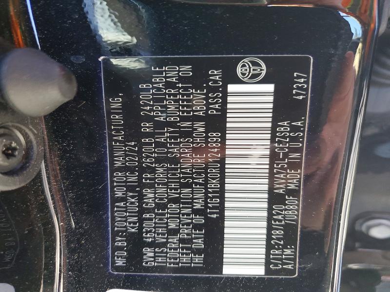 Aukcja sprzedaży 2024 Toyota Camry, vin: 4T1G11BK0RU124898, numer aukcji: 53027626