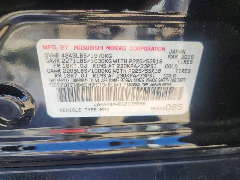 Aukcja sprzedaży 2016 Mitsubishi Outlander Sport, vin: JA4AR4AW8GZ039696, numer aukcji: 53009756