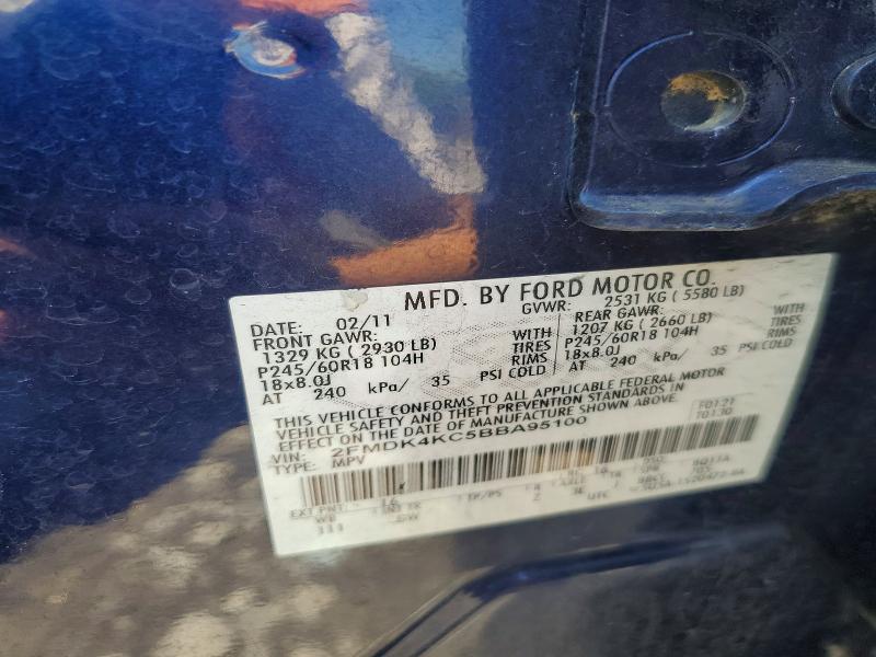 Продаж на аукціоні авто 2011 Ford Edge, vin: 2FMDK4KC5BBA95100, номер лоту: 55010326