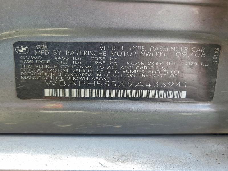 55528266 :رقم المزاد ، WBAPH535X9A433941 vin ، 2009 Bmw 328 مزاد بيع