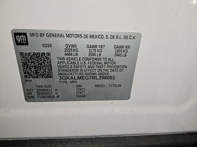 52950696 :رقم المزاد ، 3GKALMEG7RL296051 vin ، 2024 Gmc Terrain مزاد بيع