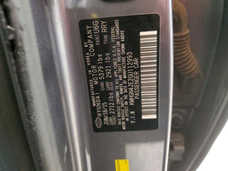 2016 Hyundai Genesis მანქანა იყიდება აუქციონზე, vin: KMHGN4JE2GU112993, აუქციონის ნომერი: 54328056