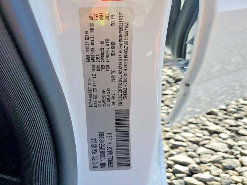 2025 Ram 1500 მანქანა იყიდება აუქციონზე, vin: 1C6SRFJP5SN616688, აუქციონის ნომერი: 52393866