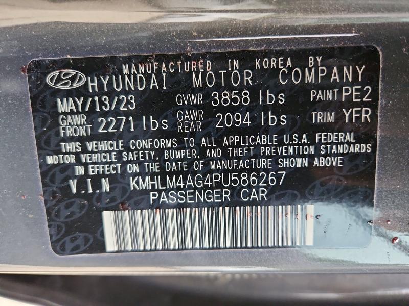Продажа на аукционе авто 2023 Hyundai Elantra, vin: KMHLM4AG4PU586267, номер лота: 54817236