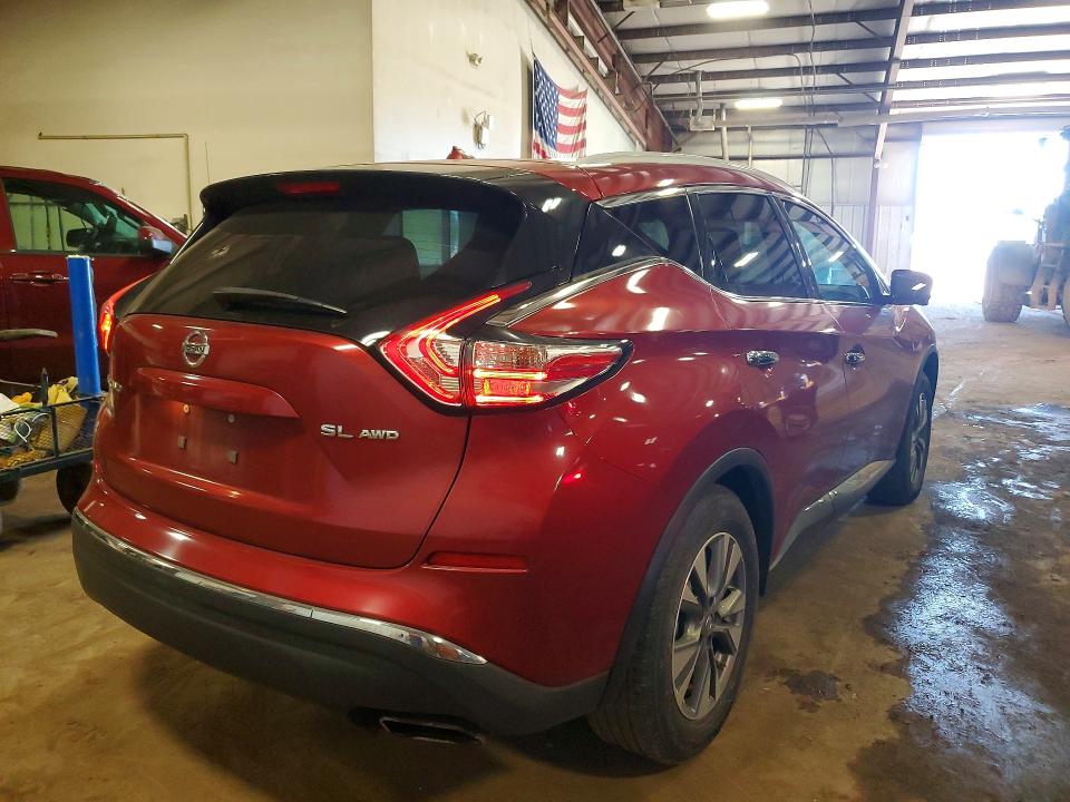 51833216 :رقم المزاد ، 5N1AZ2MH1FN251655 vin ، 2015 Nissan Murano مزاد بيع