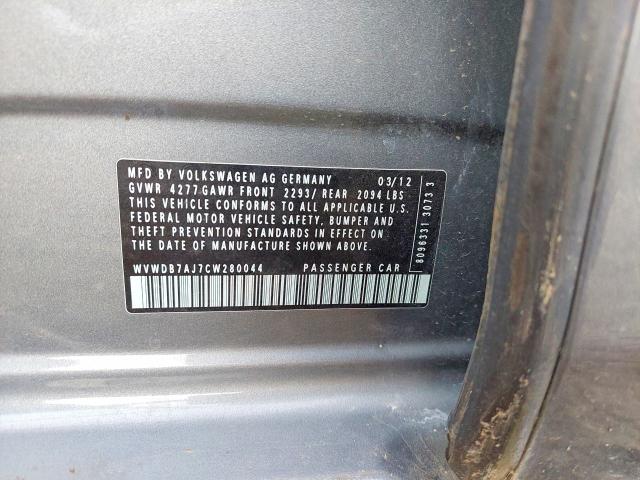 Продажа на аукционе авто 2012 Volkswagen Golf, vin: WVWDB7AJ7CW280044, номер лота: 55117516