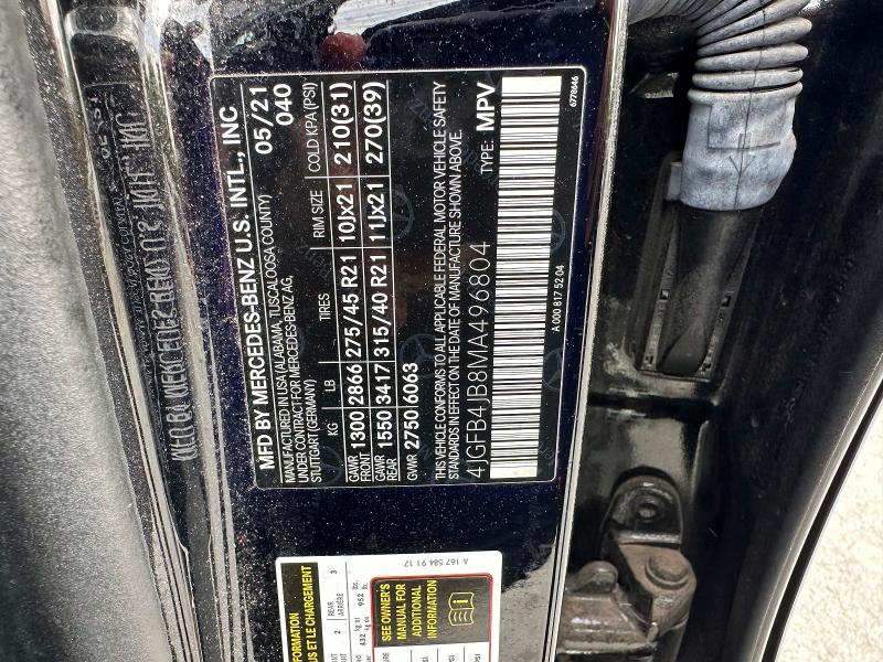 Продаж на аукціоні авто 2021 Mercedes-benz Gle, vin: 4JGFB4JB8MA496804, номер лоту: 50938666