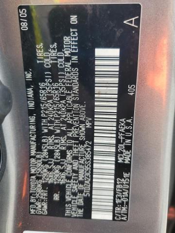 Aukcja sprzedaży 2005 Toyota Sienna, vin: 5TDZA23C95S385472, numer aukcji: 55033826