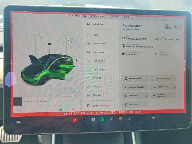 Aukcja sprzedaży 2020 Tesla Model 3, vin: 5YJ3E1EA3LF657841, numer aukcji: 53817176