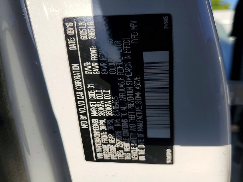 52668326 :رقم المزاد ، YV4102KK0H1133469 vin ، 2017 Volvo Xc90 مزاد بيع