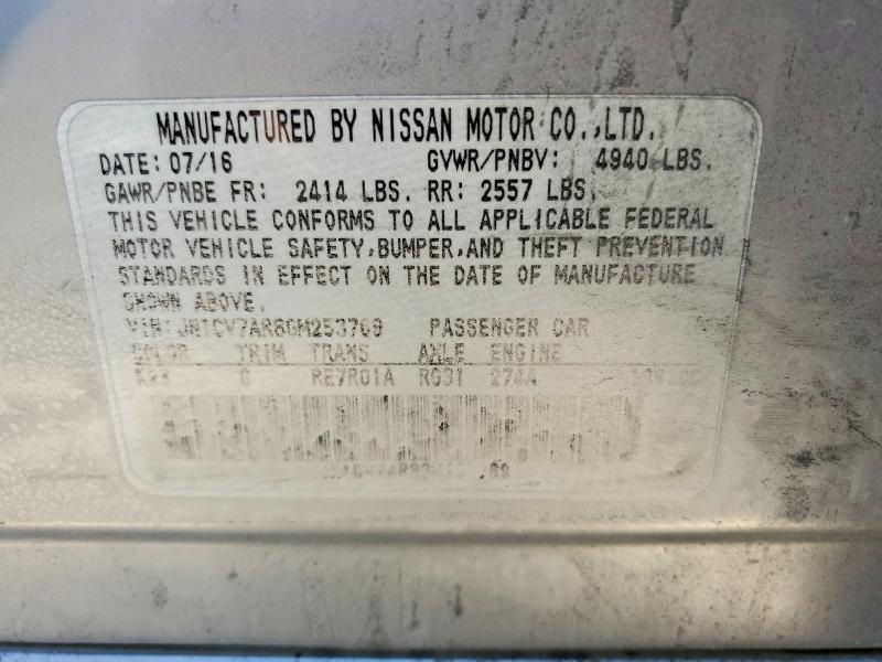 Aukcja sprzedaży 2016 Infiniti Q50, vin: JN1CV7AR8GM253769, numer aukcji: 52168996