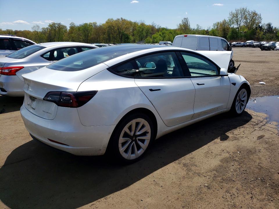 52027646 :رقم المزاد ، 5YJ3E1EB0NF233545 vin ، 2022 Tesla Model 3 مزاد بيع