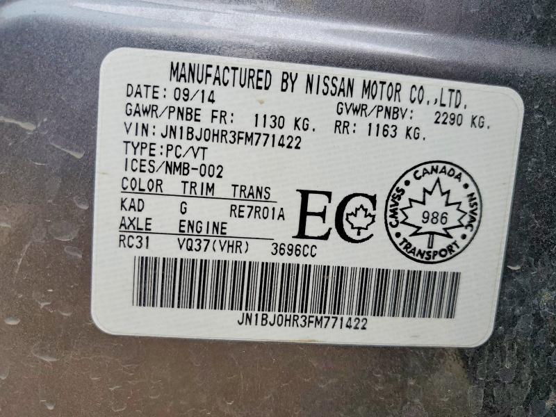Продажа на аукционе авто 2015 Infiniti Qx50, vin: JN1BJ0HR3FM771422, номер лота: 53366266