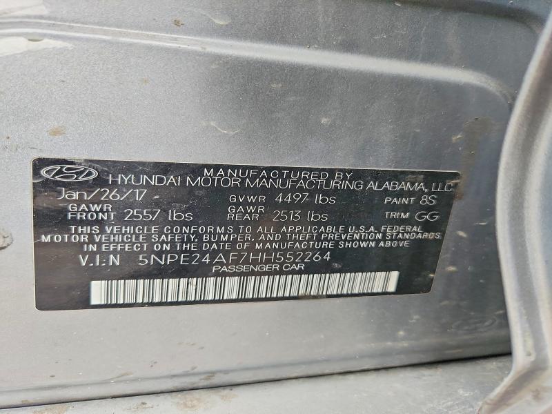 Aukcja sprzedaży 2017 Hyundai Sonata, vin: 5NPE24AF7HH552264, numer aukcji: 51623096