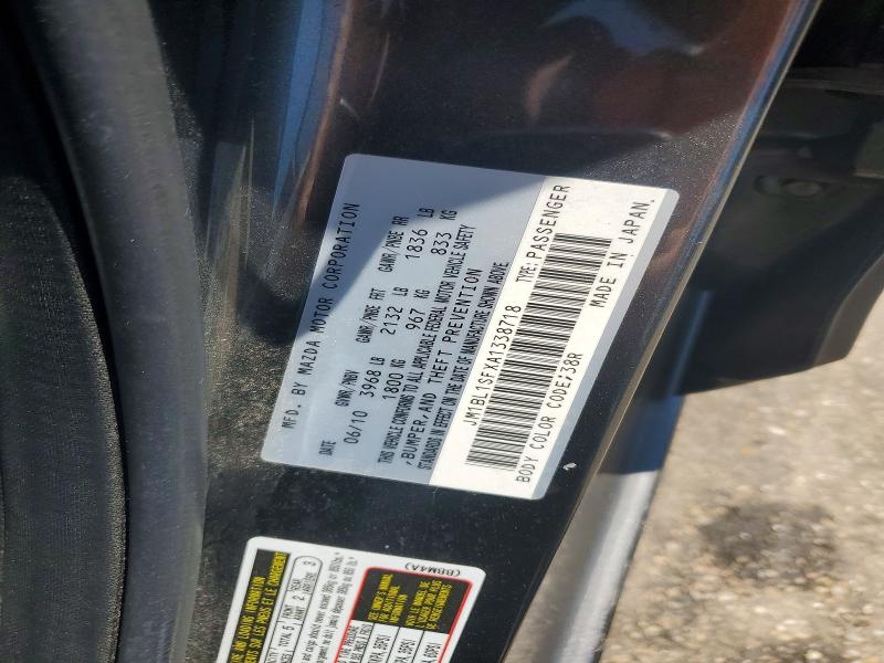 53009266 :رقم المزاد ، JM1BL1SFXA1338718 vin ، 2010 Mazda 3 مزاد بيع