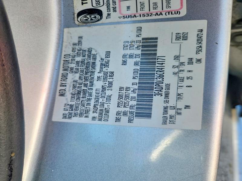 Продажа на аукционе авто 2012 Ford Fusion, vin: 3FADP0L36CR414171, номер лота: 53565586