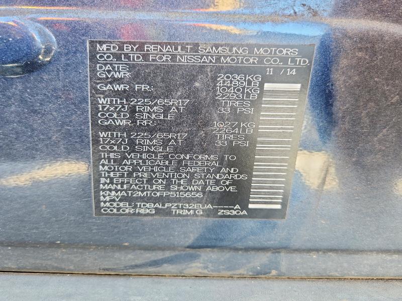 Aukcja sprzedaży 2015 Nissan Rogue, vin: KNMAT2MT0FP515656, numer aukcji: 53590376