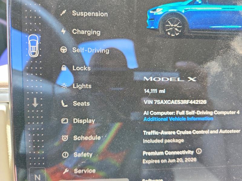Продажа на аукционе авто 2024 Tesla Model X, vin: 7SAXCAE53RF442126, номер лота: 55010956