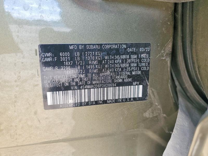 Aukcja sprzedaży 2023 Subaru Ascent, vin: 4S4WMACD6P3428694, numer aukcji: 52570026