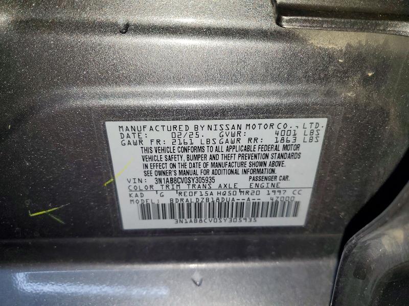 Продажа на аукционе авто 2025 Nissan Sentra, vin: 3N1AB8CV0SY305935, номер лота: 55164996