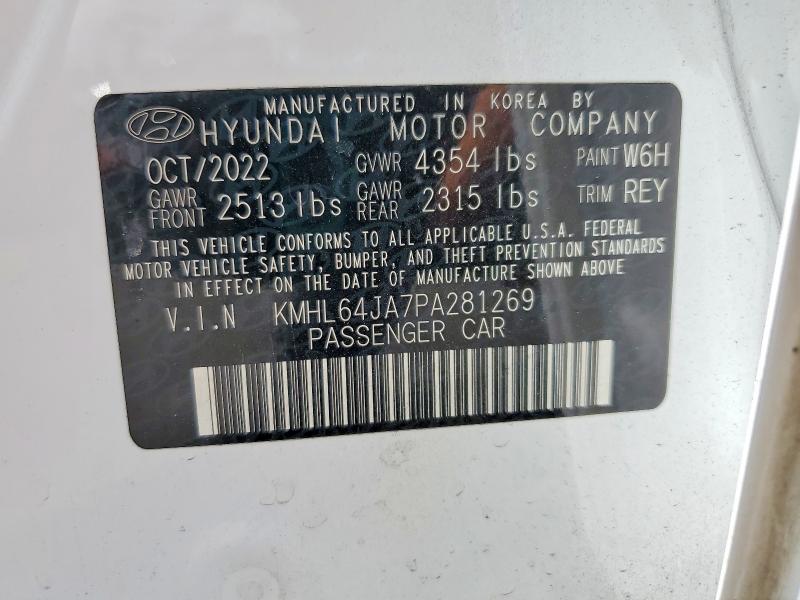 Продажа на аукционе авто 2023 Hyundai Sonata, vin: KMHL64JA7PA281269, номер лота: 55124846