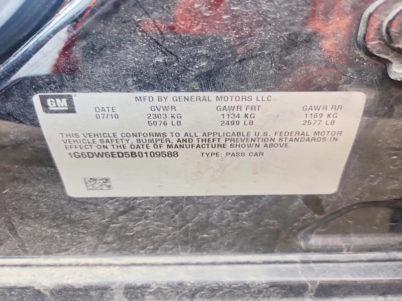 Aukcja sprzedaży 2011 Cadillac Sts, vin: 1G6DW6ED5B0109588, numer aukcji: 53697986
