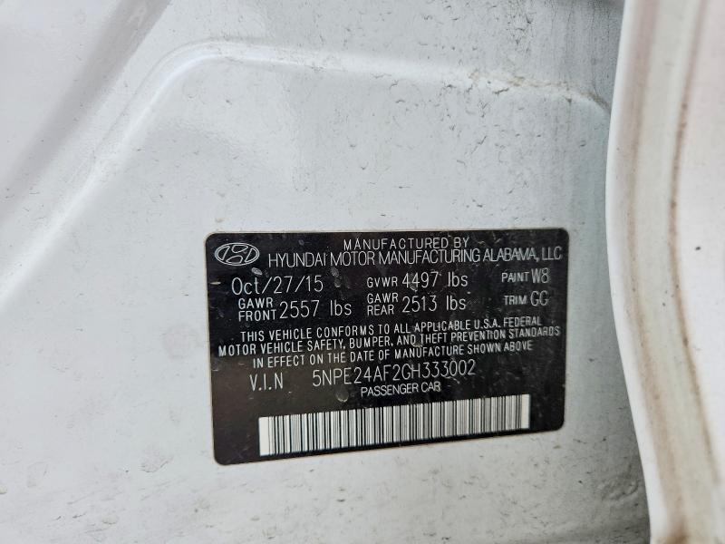 Продажа на аукционе авто 2016 Hyundai Sonata, vin: 5NPE24AF2GH333002, номер лота: 54774906