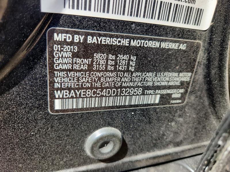 Продажа на аукционе авто 2013 Bmw 750, vin: WBAYE8C54DD132958, номер лота: 53843926