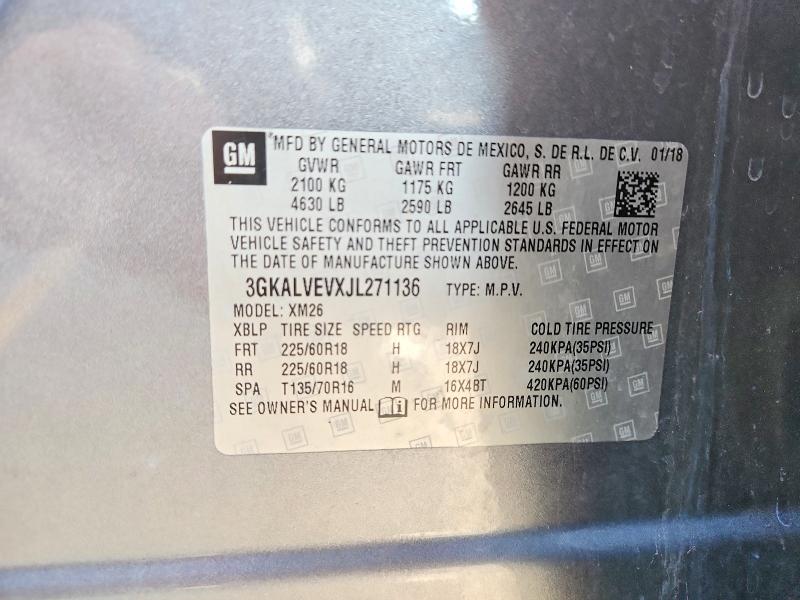 Продажа на аукционе авто 2018 Gmc Terrain, vin: 3GKALVEVXJL271136, номер лота: 54799046