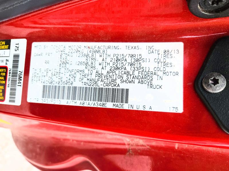 Aukcja sprzedaży 2013 Toyota Tacoma, vin: 5TFTX4CN0DX036050, numer aukcji: 54256876
