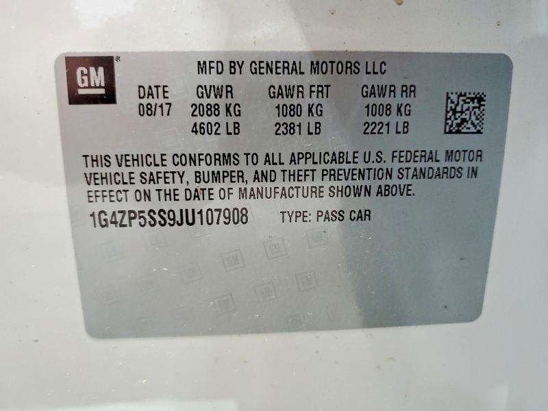 Продажа на аукционе авто 2018 Buick Lacrosse, vin: 1G4ZP5SS9JU107908, номер лота: 53956556