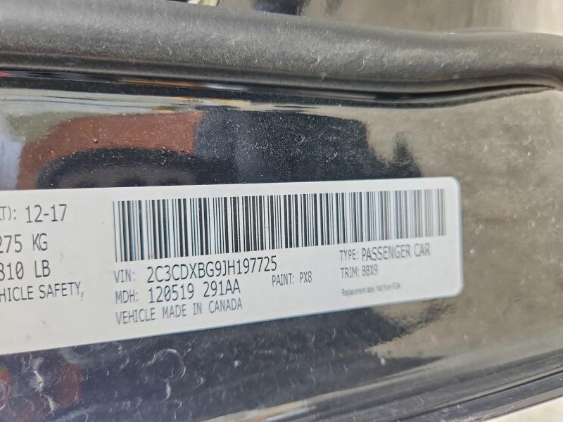 51818816 :رقم المزاد ، 2C3CDXBG9JH197725 vin ، 2018 Dodge Charger مزاد بيع