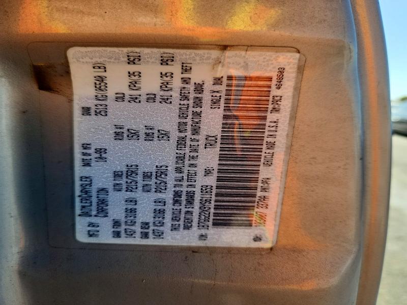 2000 Dodge Dakota მანქანა იყიდება აუქციონზე, vin: 1B7GG22X9YS611659, აუქციონის ნომერი: 54050906