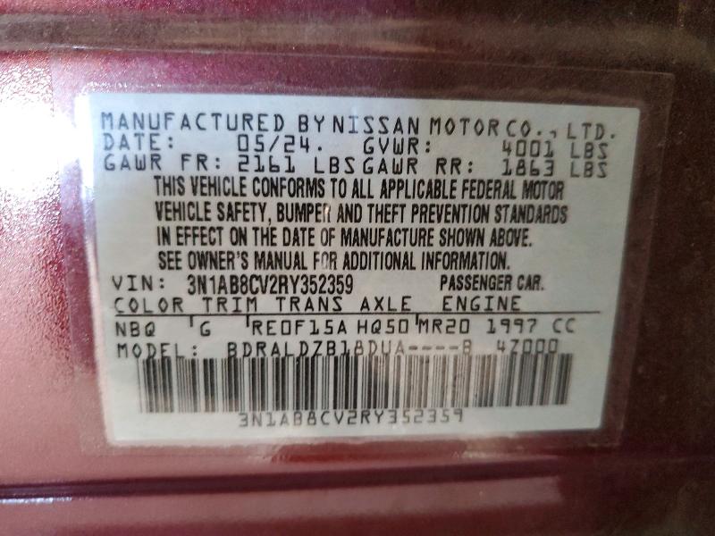 55117146 :رقم المزاد ، 3N1AB8CV2RY352359 vin ، 2024 Nissan Sentra مزاد بيع