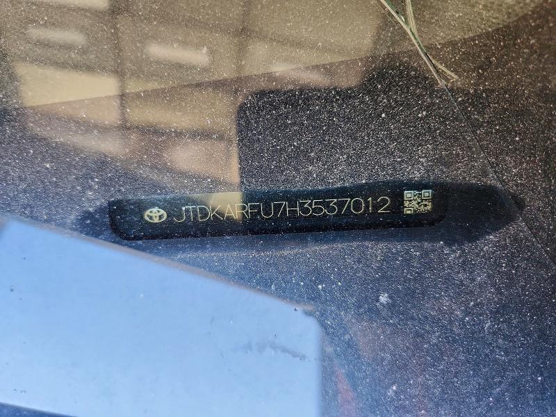 53049686 :رقم المزاد ، JTDKARFU7H3537012 vin ، 2017 Toyota Prius مزاد بيع