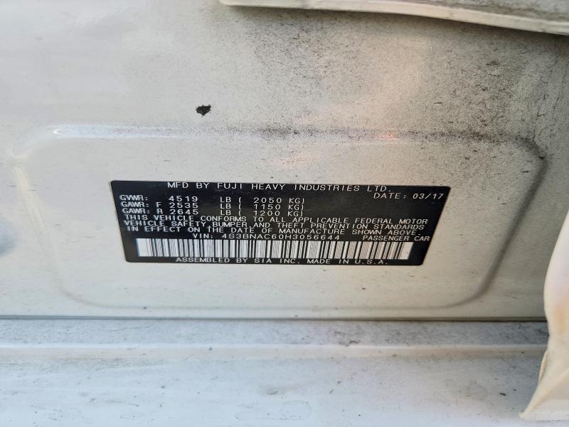 Продажа на аукционе авто 2017 Subaru Legacy, vin: 4S3BNAC60H3056644, номер лота: 54178966