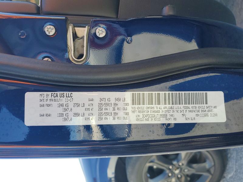 55064886 :رقم المزاد ، 3C4PDCGG0JT195559 vin ، 2018 Dodge Journey مزاد بيع