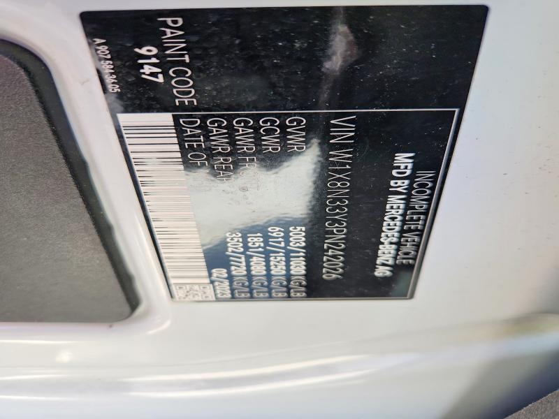 53720156 :رقم المزاد ، W1X8N33Y3PN242026 vin ، 2023 Mercedes-benz Sprinter مزاد بيع