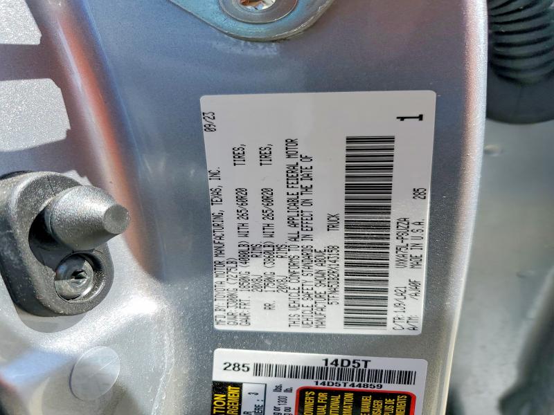 2024 Toyota Tundra მანქანა იყიდება აუქციონზე, vin: 5TFNA5DB2RX143158, აუქციონის ნომერი: 54177756