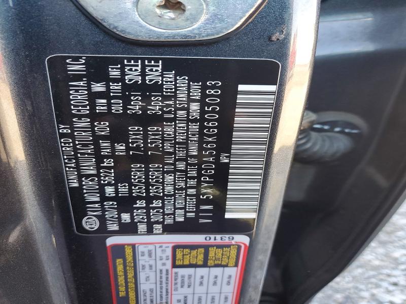 Продаж на аукціоні авто 2019 Kia Sorento, vin: 5XYPGDA56KG605083, номер лоту: 54047646