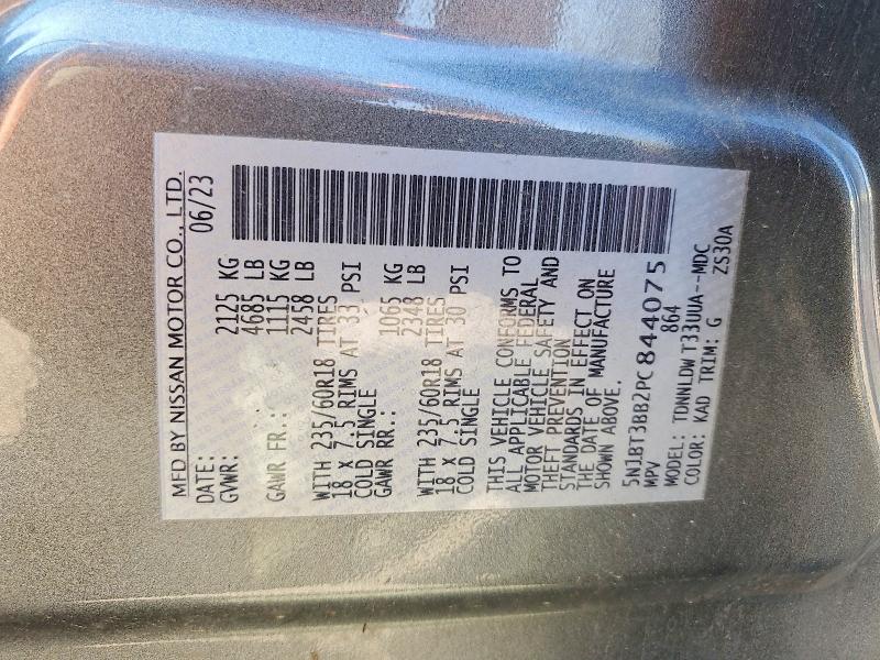 Продаж на аукціоні авто 2023 Nissan Rogue, vin: 5N1BT3BB2PC844075, номер лоту: 55084266