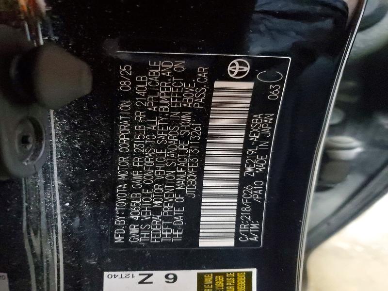 Продажа на аукционе авто 2026 Toyota Corolla Hybrid, vin: JTDBCMFE3T3113261, номер лота: 54700386