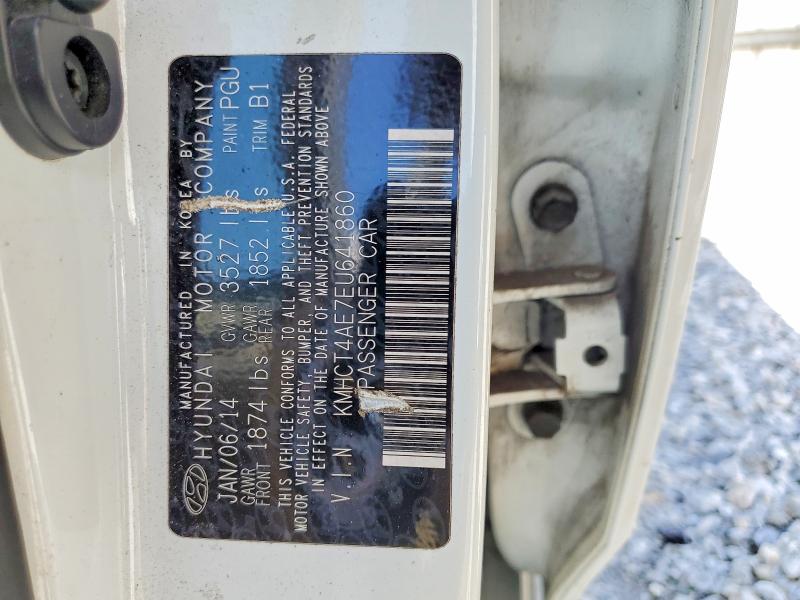 53543016 :رقم المزاد ، KMHCT4AE7EU641860 vin ، 2014 Hyundai Accent مزاد بيع