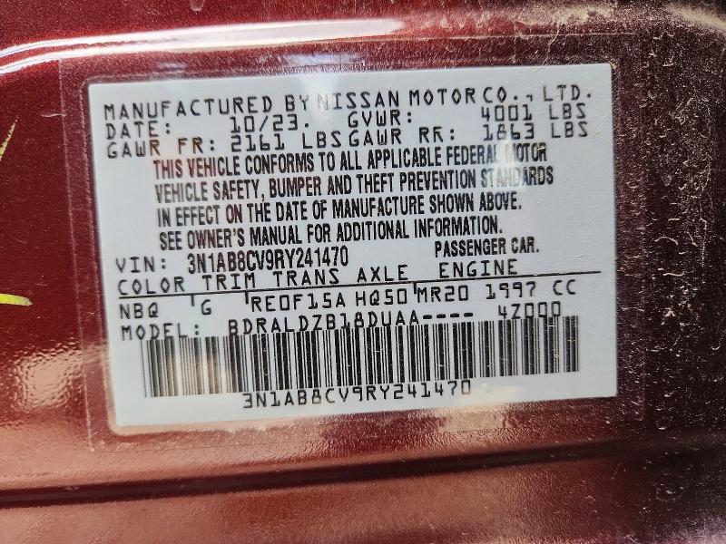 54927896 :رقم المزاد ، 3N1AB8CV9RY241470 vin ، 2024 Nissan Sentra مزاد بيع