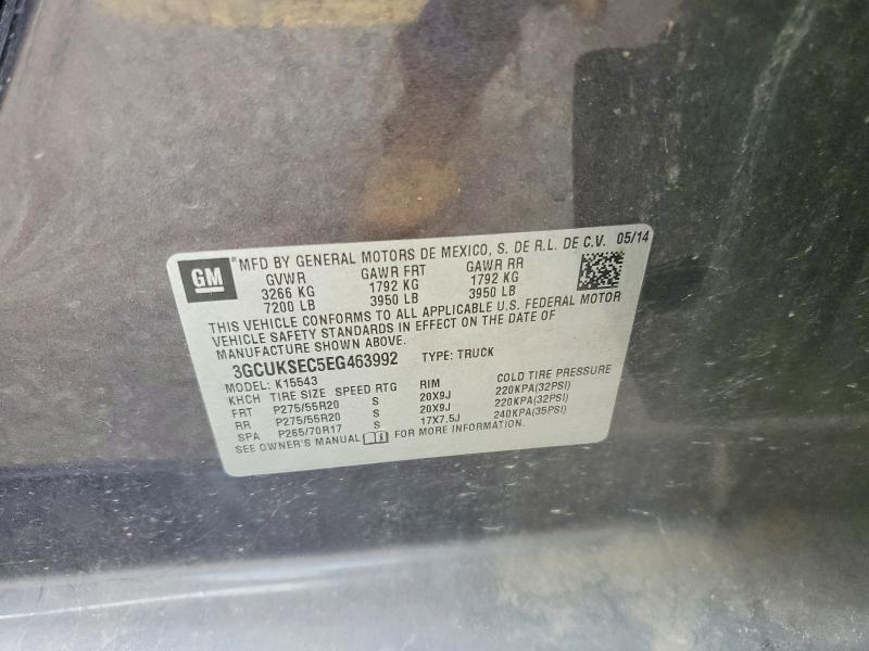 Продажа на аукционе авто 2014 Chevrolet Silverado, vin: 3GCUKSEC5EG463992, номер лота: 52833336