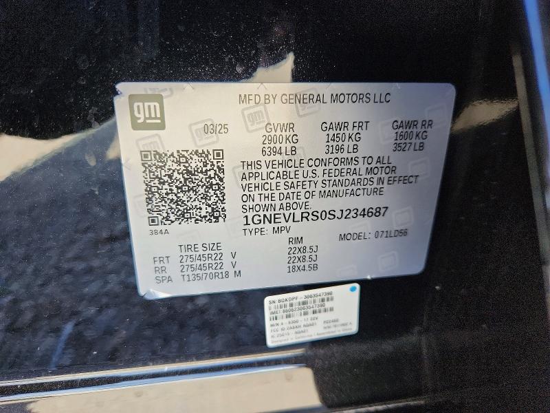 Продажа на аукционе авто 2025 Chevrolet Traverse, vin: 1GNEVLRS0SJ234687, номер лота: 54795716