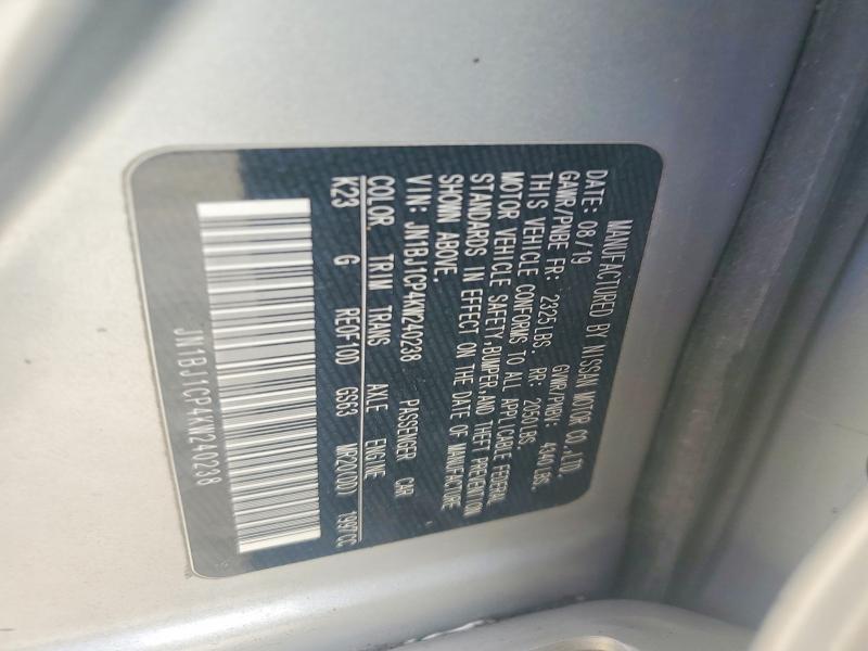 Продаж на аукціоні авто 2019 Nissan Rogue Sport, vin: JN1BJ1CP4KW240238, номер лоту: 52994256