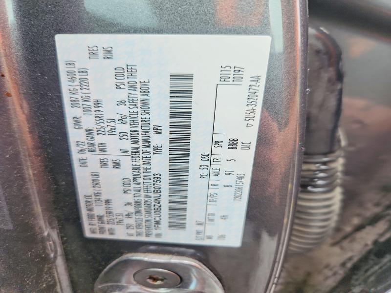 Продажа на аукционе авто 2022 Ford Escape, vin: 1FMCU0BZ4NUB07593, номер лота: 54302056