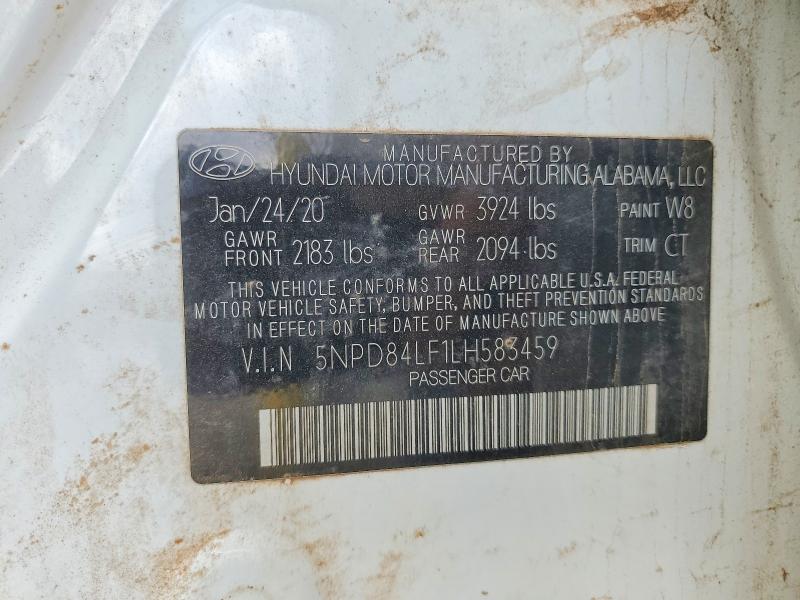 Продажа на аукционе авто 2020 Hyundai Elantra, vin: 5NPD84LF1LH583459, номер лота: 54691886